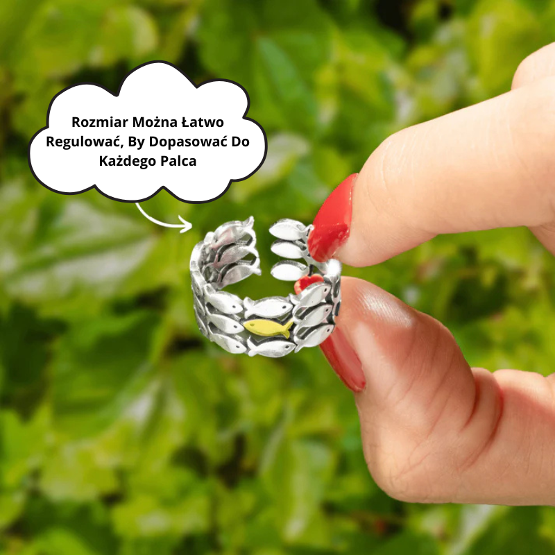 Pierścionek "Płyń Pod Prąd"