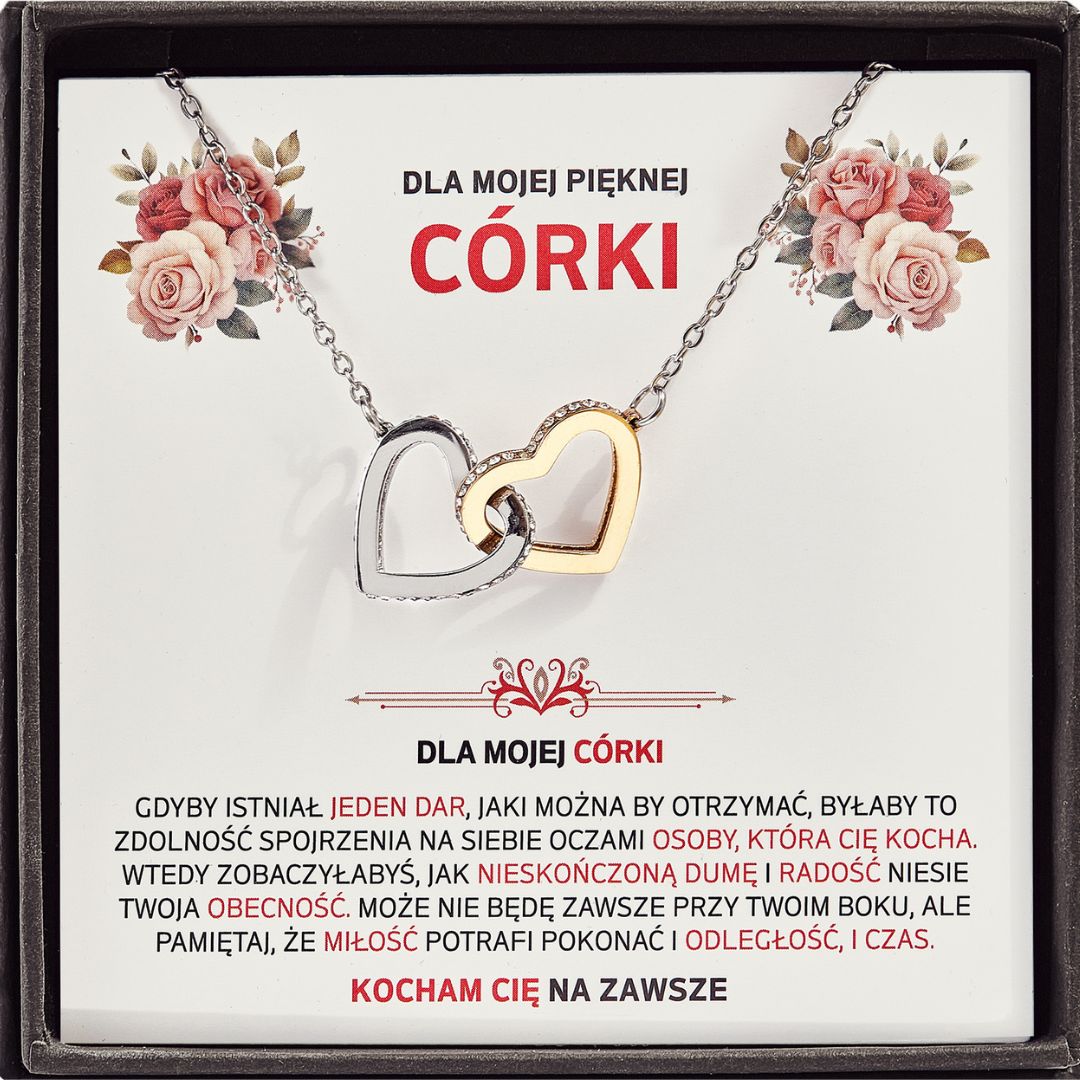 Naszyjnik "Dwa Serca" - Dla Córki
