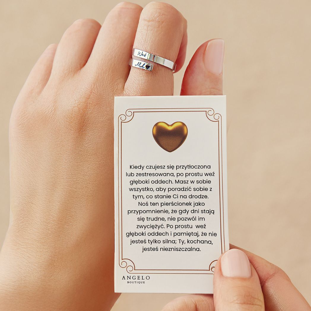 Pierścionek "Weź oddech 🖤"