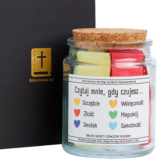 Słoik Z Kartkami Z Biblijnymi Wersetami