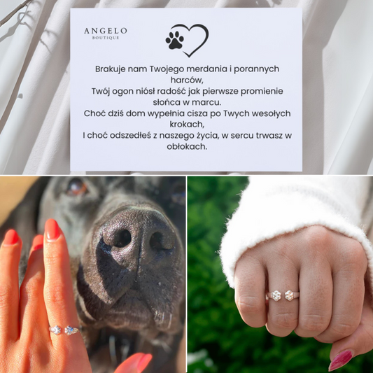 Pierścionek „Futrzasty Uścisk z Nieba”