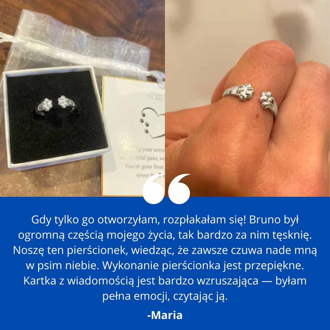 Pierścionek „Futrzasty Uścisk z Nieba”